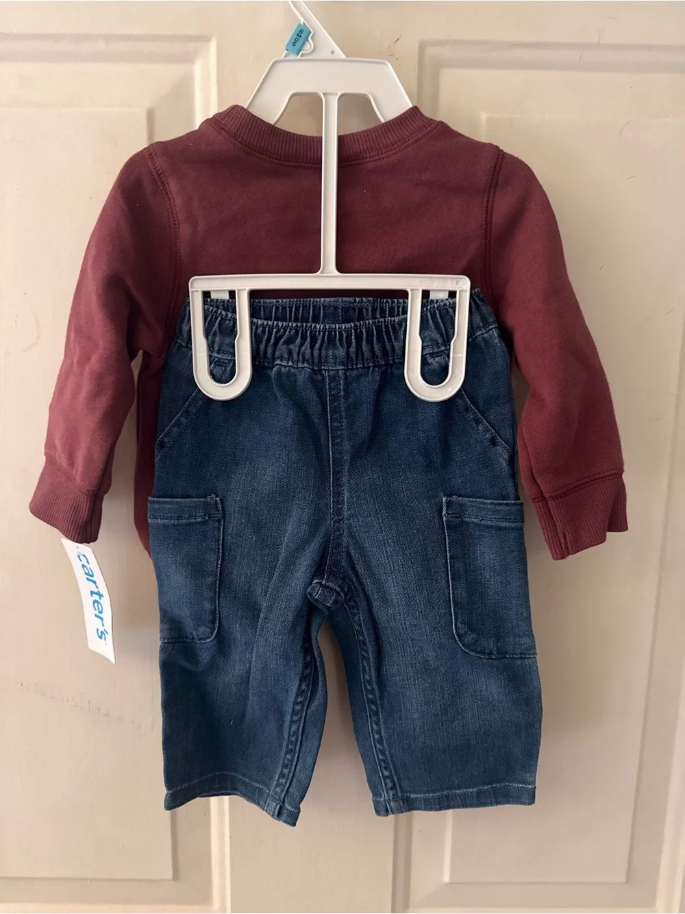 Carter's Maroon Pullover Sweatshirt with 'WILD' Graphic